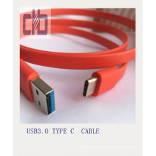 USB3.0 Type -C Flat Wire Cable, Current~3A, L=1m